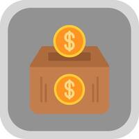 geld doos vlak ronde hoek icoon ontwerp vector
