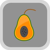 papaja vlak ronde hoek icoon ontwerp vector