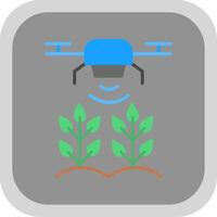 agrarisch drones vlak ronde hoek icoon ontwerp vector