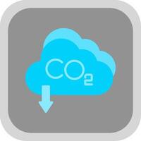 co2 vlak ronde hoek icoon ontwerp vector