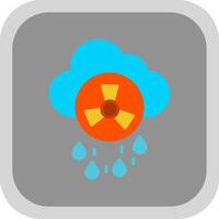 zuur regen vlak ronde hoek icoon ontwerp vector