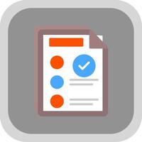 goederen verificatie vlak ronde hoek icoon ontwerp vector