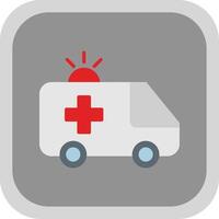 ambulance vlak ronde hoek icoon ontwerp vector