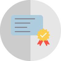 certificaat vlak schaal icoon ontwerp vector