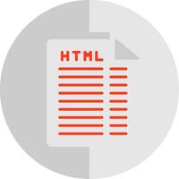 html het dossier vlak schaal icoon ontwerp vector