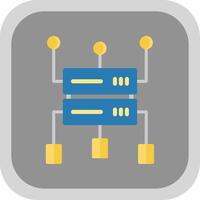 gegevens structuur vlak ronde hoek icoon ontwerp vector