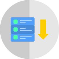 databank vlak schaal icoon ontwerp vector