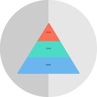 piramide grafieken vlak schaal icoon ontwerp vector