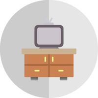 TV tafel vlak schaal icoon ontwerp vector