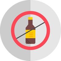 Nee alcohol vlak schaal icoon ontwerp vector