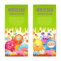 Monsters verticale banners vector