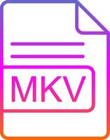 mkv het dossier formaat lijn helling icoon ontwerp vector