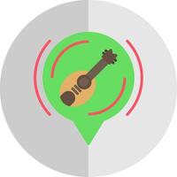 gitaar vlak schaal icoon ontwerp vector