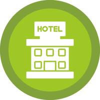 hotel lijn schaduw cirkel icoon ontwerp vector