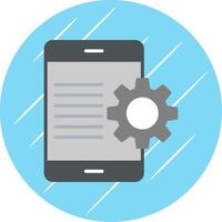 app ontwikkeling vlak cirkel icoon ontwerp vector