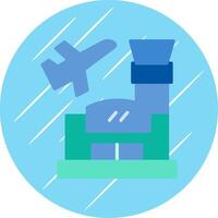 luchthaven vlak cirkel icoon ontwerp vector