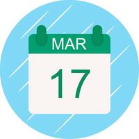 maart vlak cirkel icoon ontwerp vector