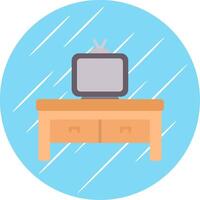 TV tafel vlak cirkel icoon ontwerp vector