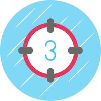 countdown vlak cirkel icoon ontwerp vector