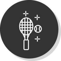 tennis lijn schaduw cirkel icoon ontwerp vector