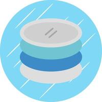 borden vlak cirkel icoon ontwerp vector