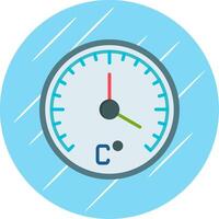 thermometer vlak cirkel icoon ontwerp vector