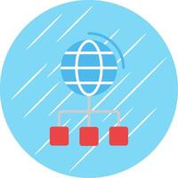 sociaal netwerk vlak cirkel icoon ontwerp vector