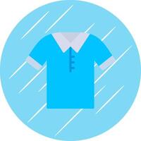 polo overhemd vlak cirkel icoon ontwerp vector
