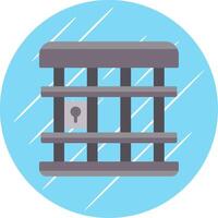 gevangenis vlak cirkel icoon ontwerp vector