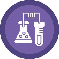 laboratorium lijn schaduw cirkel icoon ontwerp vector