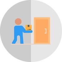 deur naar deur levering vlak schaal icoon ontwerp vector