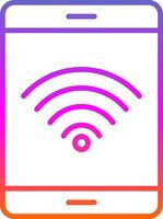 Wifi signaal lijn helling icoon ontwerp vector