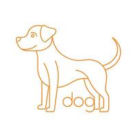 hond logo illustratie, nieuw modern stijl hond logo vector