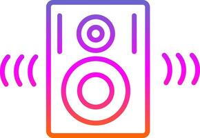 luidsprekers lijn helling icoon ontwerp vector