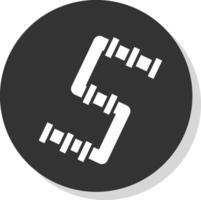 pijp glyph schaduw cirkel icoon ontwerp vector