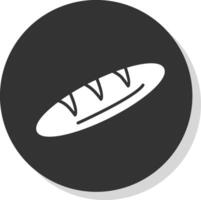 baguette glyph schaduw cirkel icoon ontwerp vector