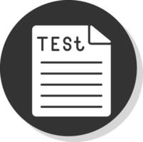 test glyph schaduw cirkel icoon ontwerp vector