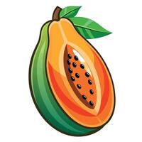 papaja fruit vlak stijl illustratie vector