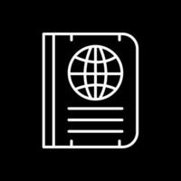 paspoort lijn omgekeerd icoon ontwerp vector