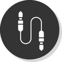 hulp kabel glyph schaduw cirkel icoon ontwerp vector