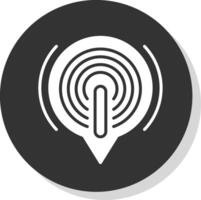 toepassing glyph schaduw cirkel icoon ontwerp vector