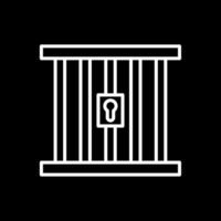 gevangenis lijn omgekeerd icoon ontwerp vector