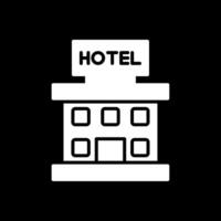 hotel glyph omgekeerd icoon ontwerp vector