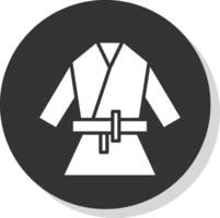 kimono glyph schaduw cirkel icoon ontwerp vector