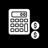 accounting glyph omgekeerd icoon ontwerp vector