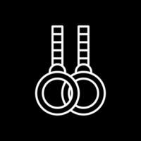 gymnastiek- ringen lijn omgekeerd icoon ontwerp vector