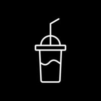 milkshake lijn omgekeerd icoon ontwerp vector