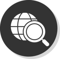 internet glyph schaduw cirkel icoon ontwerp vector