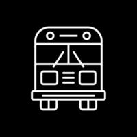 school- bus lijn omgekeerd icoon ontwerp vector