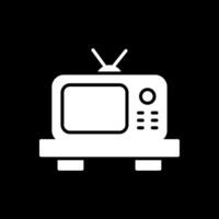 TV glyph omgekeerd icoon ontwerp vector